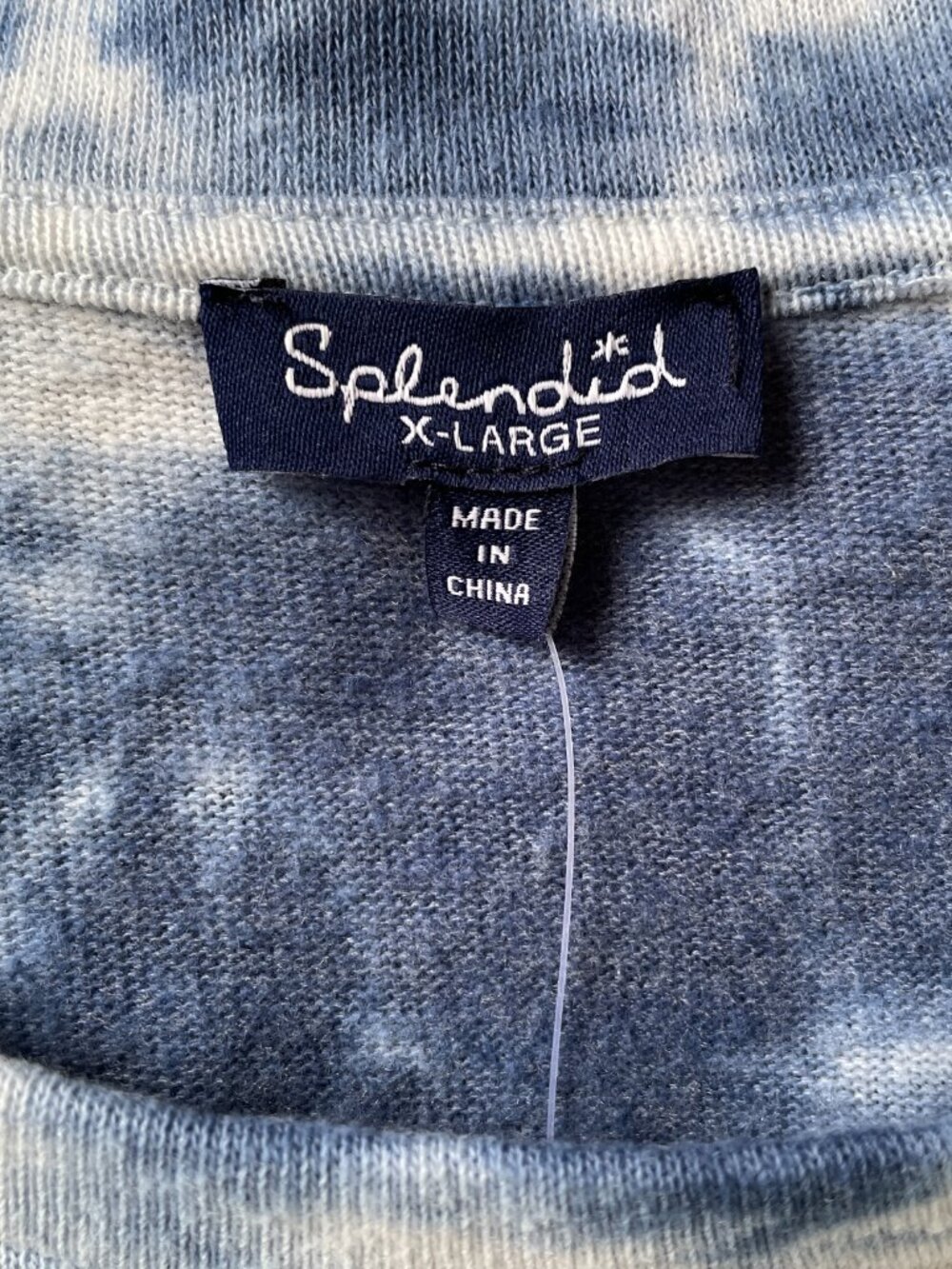 NWT Splendid Blue and White Tie Dye Sweatshirt for Anthropologie Women's X-Large - Picture 3 of 9
